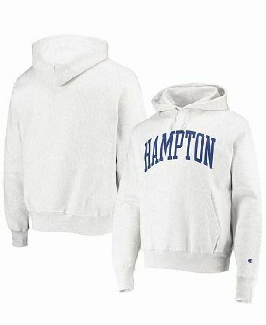 Sports Fan Shop * | Champion Men'S Hampton Pirates Tall Arch Pullover Hoodie Heathered Gray