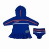 Sports Fan Shop * | Girls Infant Florida Gators Winifred Hoodie Dress And Bloomer Set Royal