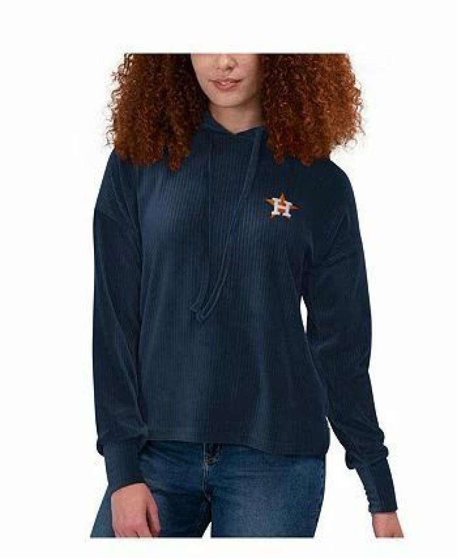 Sports Fan Shop * | Women'S Houston Astros End Line Pullover Hoodie Navy