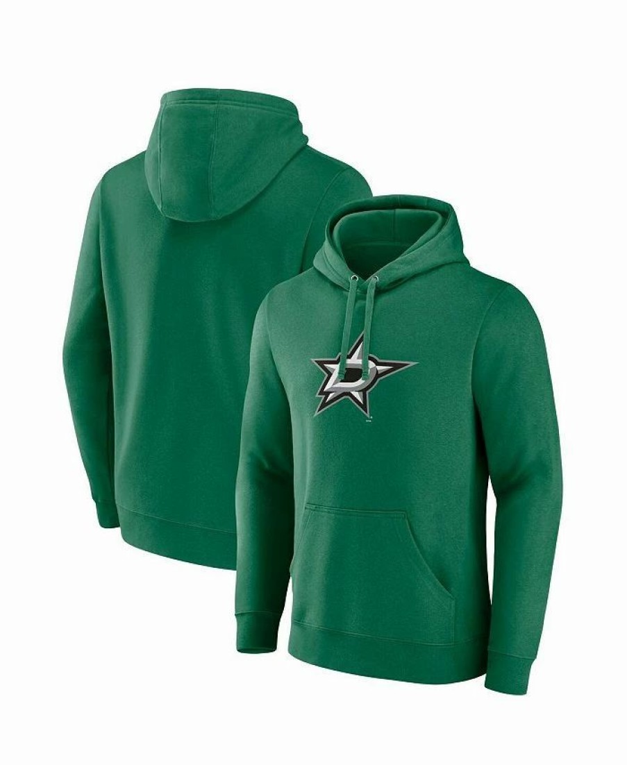 Sports Fan Shop * | Fanatics Men'S Branded Dallas Stars Primary Logo Pullover Hoodie Kelly Green