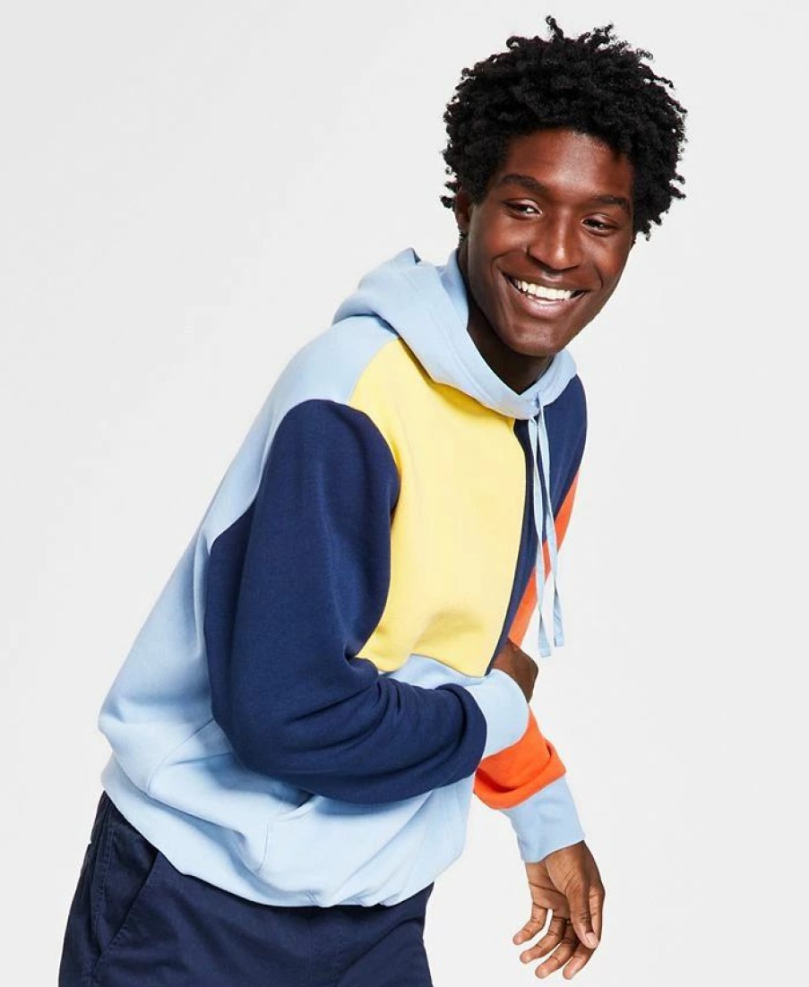 Hoodies & Sweatshirts * | Men'S Remix Colorblocked Hoodie Sweatshirt, Created For Macy'S