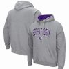 Sports Fan Shop * | Men'S Stephen F Austin Lumberjacks Arch And Logo Pullover Hoodie Heathered Gray