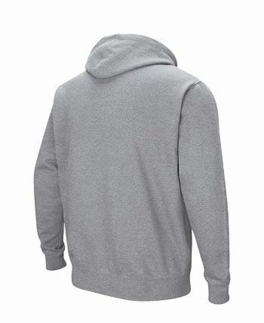 Sports Fan Shop * | Men'S Stephen F Austin Lumberjacks Arch And Logo Pullover Hoodie Heathered Gray