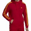 Activewear * | Adidas Men'S Football Nations 3-Stripes Regular-Fit French Terry Hoodie Red/Gold