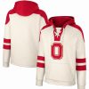 Sports Fan Shop * | Men'S Ohio State Buckeyes Lace-Up 4.0 Vintage-Like Pullover Hoodie Cream