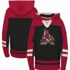 Sports Fan Shop * | Outerstuff Youth Boys And Girls Arizona Coyotes Ageless Revisited Home Lace-Up Pullover Hoodie Black