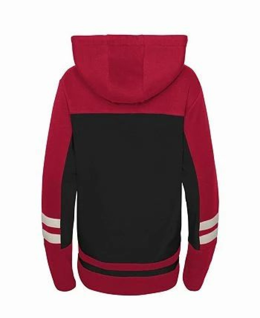 Sports Fan Shop * | Outerstuff Youth Boys And Girls Arizona Coyotes Ageless Revisited Home Lace-Up Pullover Hoodie Black