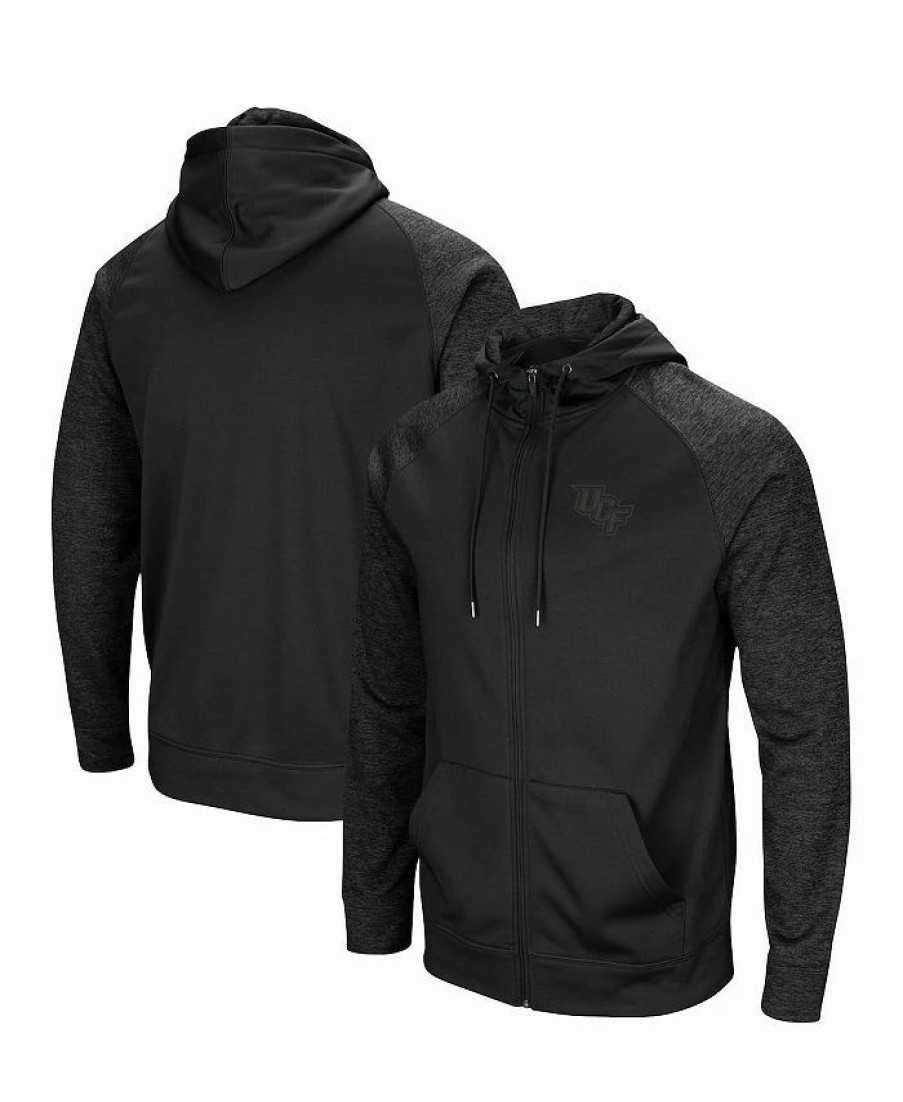 Sports Fan Shop * | Men'S Ucf Knights Out 3.0 Tonal Raglan Full-Zip Hoodie Black