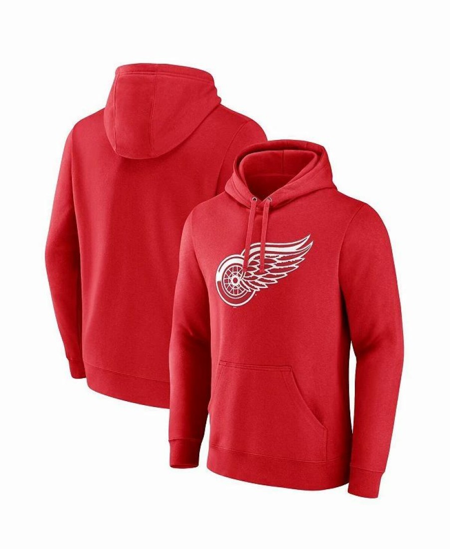 Sports Fan Shop * | Fanatics Men'S Branded Detroit Wings Primary Logo Pullover Hoodie Red