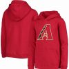 Sports Fan Shop * | Outerstuff Youth Arizona Diamondbacks Primary Team Logo Pullover Hoodie Red