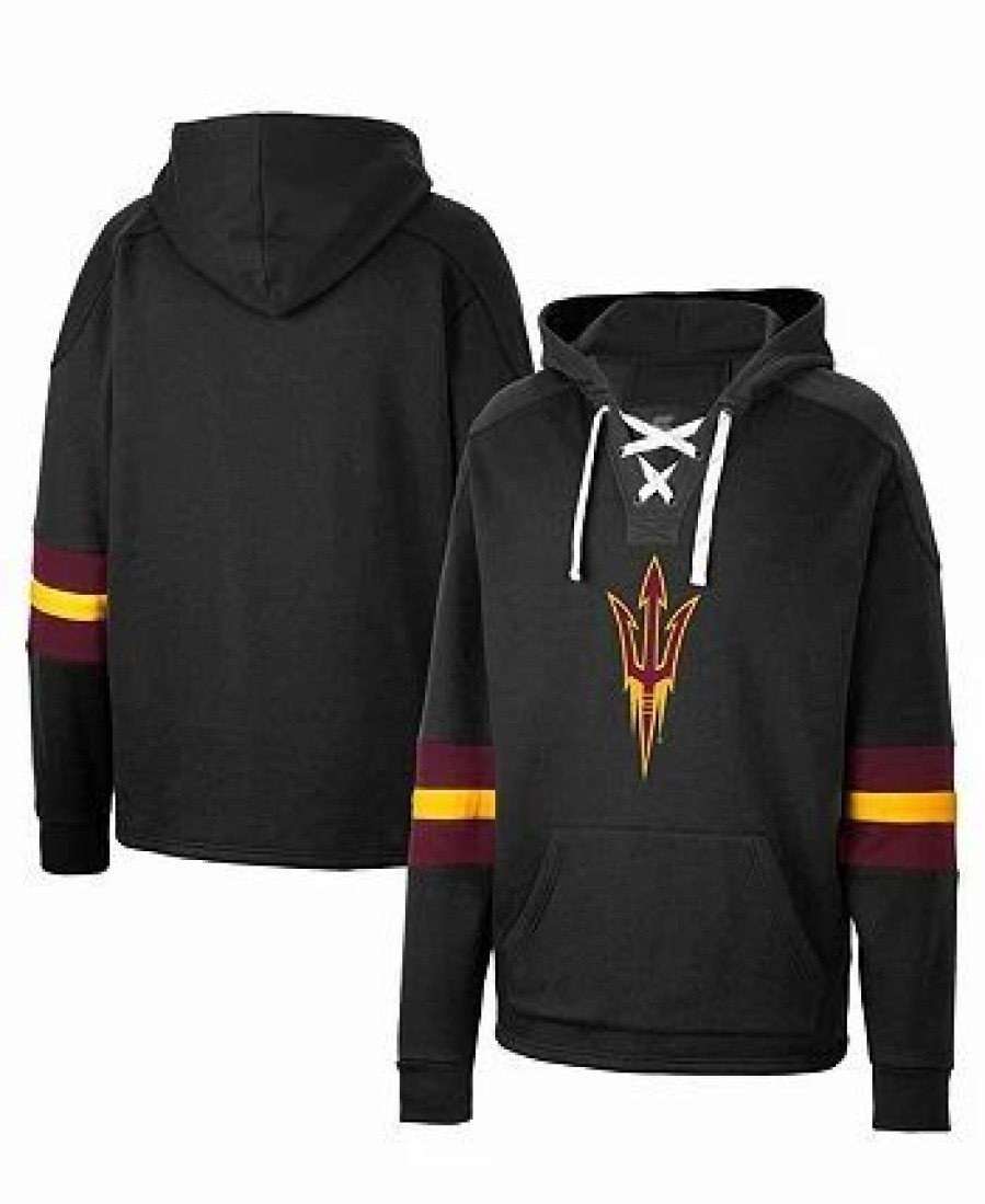 Sports Fan Shop * | Men'S Arizona State Sun Devils Lace-Up 4.0 Pullover Hoodie Black