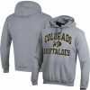 Sports Fan Shop * | Champion Men'S Colorado Buffaloes High Motor Pullover Hoodie Heather Gray