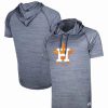 Sports Fan Shop * | Men'S Houston Astros Raglan Short Sleeve Pullover Hoodie Heathered Navy