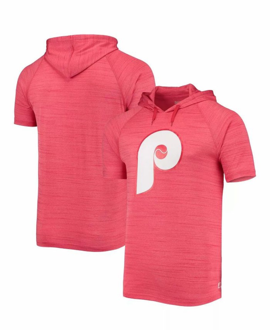 Sports Fan Shop * | Men'S Philadelphia Phillies Raglan Hoodie T-Shirt Red