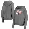 Sports Fan Shop * | New Era Women'S Houston Texans Script Fleece Raglan Pullover Hoodie Gray