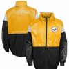 Sports Fan Shop * | Outerstuff Youth Boys Pittsburgh Steelers Goal Line Stance Full-Zip Hoodie Windbreaker Gold, Black