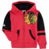 Sports Fan Shop * | Outerstuff Preschool Boys Chicago Blackhawks Faceoff Fleece Full-Zip Hoodie Jacket Red