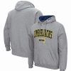 Sports Fan Shop * | Men'S Northern Arizona Lumberjacks Arch And Logo Pullover Hoodie Heathered Gray