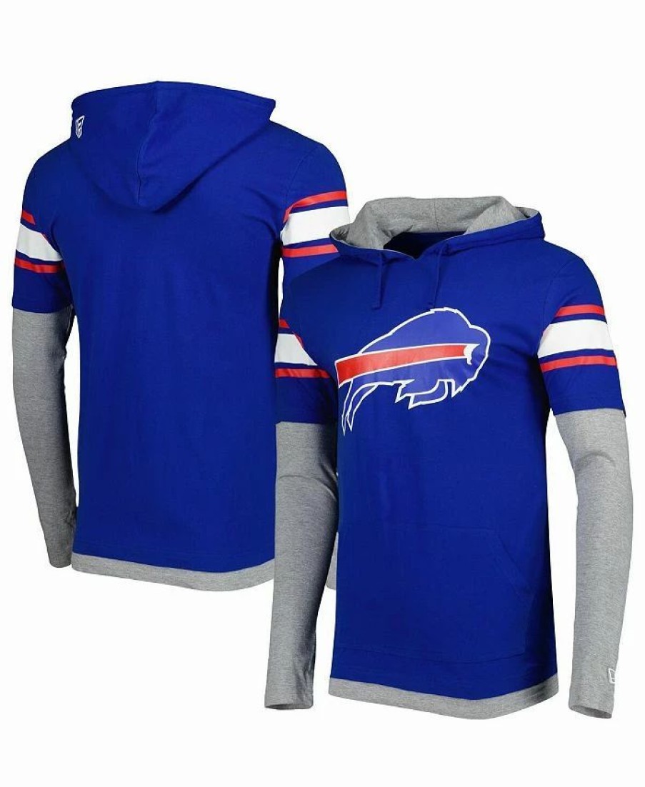 Sports Fan Shop * | New Era Men'S Buffalo Bills Long Sleeve Hoodie T-Shirt Royal