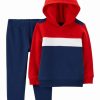 Kids * | Carter'S Baby Boys Fleece Hoodie And Joggers, 2 Piece Set Blue