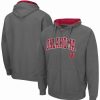 Sports Fan Shop * | Men'S Oklahoma Sooners Arch & Team Logo 3.0 Full-Zip Hoodie Charcoal