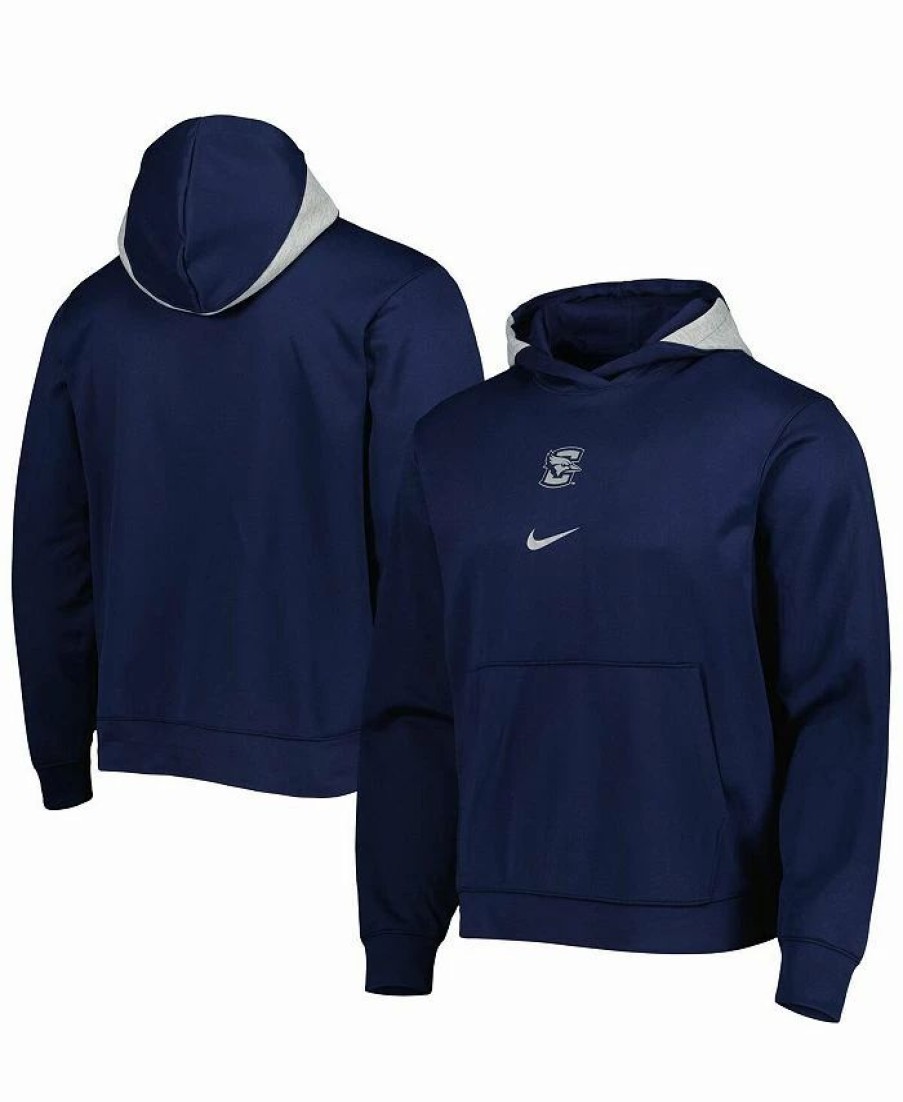 Sports Fan Shop * | Nike Men'S Creighton Bluejays Spotlight Performance Pullover Hoodie Navy