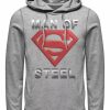 Hoodies & Sweatshirts * | Men'S Superman Scoring Shield Fleece Hoodie Athletic Heather