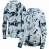 Sports Fan Shop * | New Era Women'S Tennessee Titans Tie-Dye Fleece Full-Zip Hoodie Navy