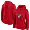 Sports Fan Shop * | Nike Women'S Washington Nationals Alternate Logo Performance Pullover Hoodie Red