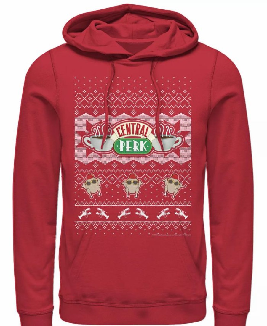 Hoodies & Sweatshirts * | Men'S Friends Central Perk Hoodie Red