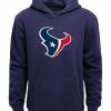 Sports Fan Shop * | Outerstuff Youth Boys Houston Texans Team Logo Pullover Hoodie Navy