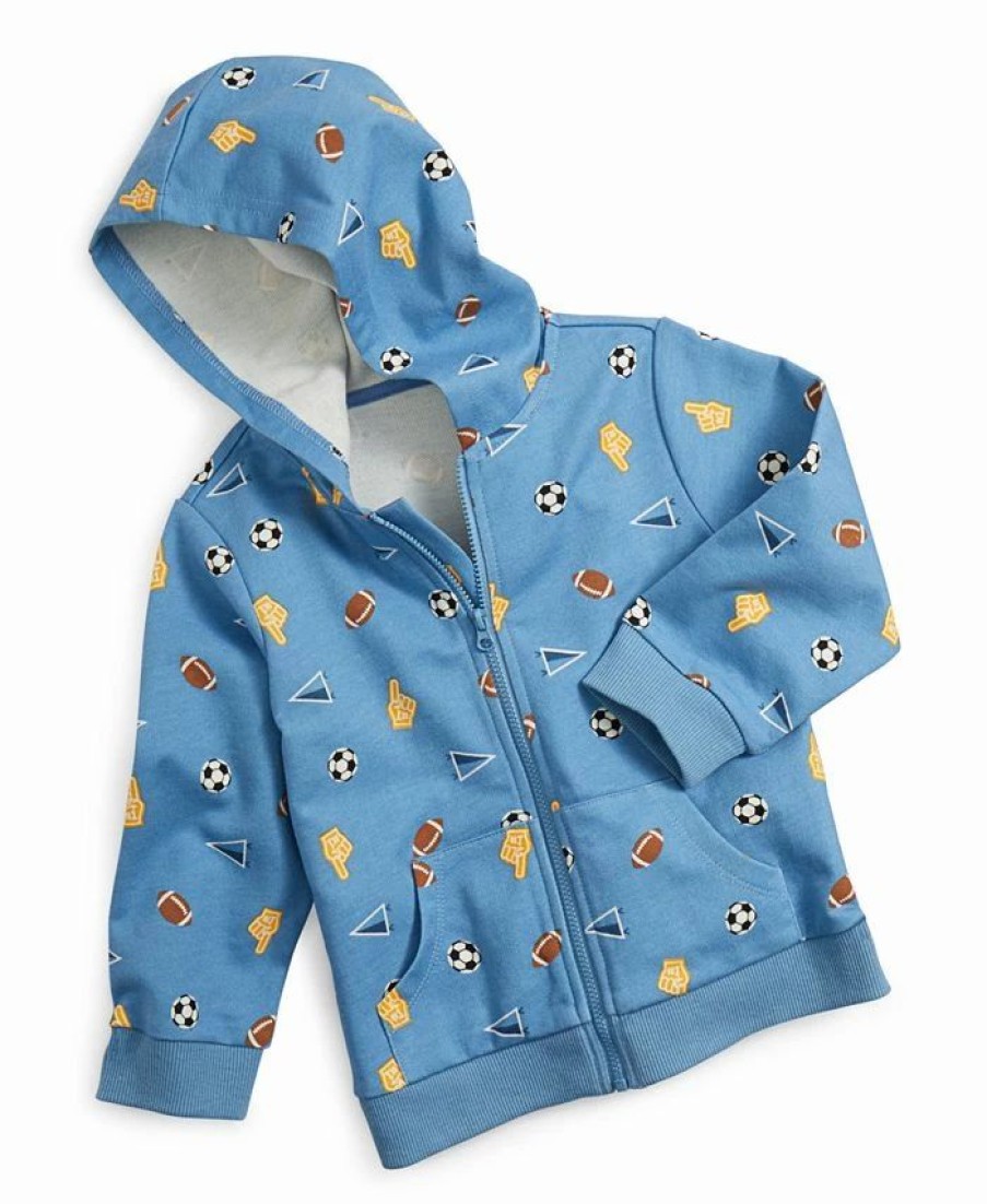 Kids * | Baby Boys Sports Zip Up Hoodie, Created For Macy'S Riviera