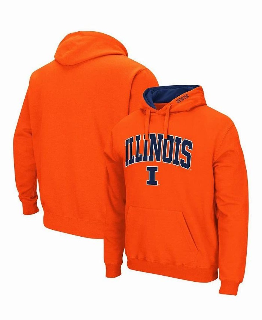 Sports Fan Shop * | Men'S Illinois Fighting Illini Arch And Logo 3.0 Pullover Hoodie Orange