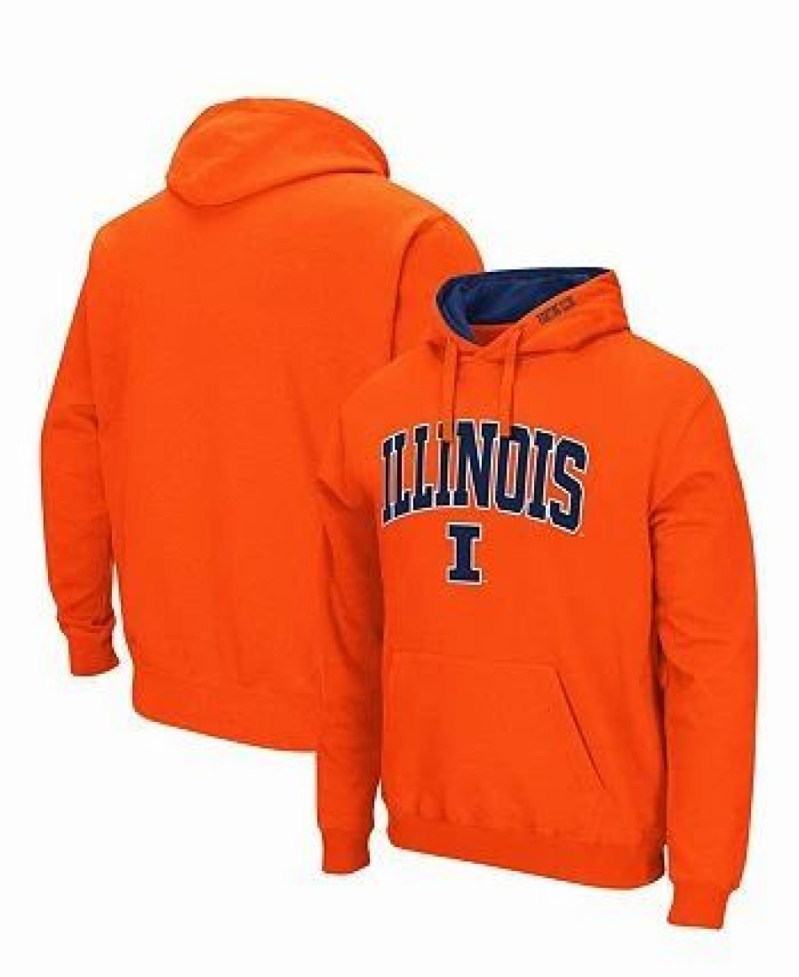 Sports Fan Shop * | Men'S Illinois Fighting Illini Arch And Logo 3.0 Pullover Hoodie Orange