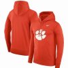 Sports Fan Shop * | Nike Men'S Clemson Tigers Performance Pullover Hoodie Orange