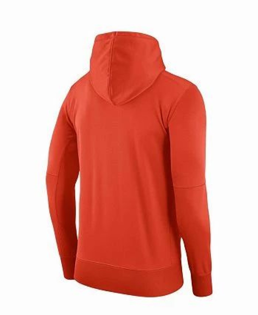 Sports Fan Shop * | Nike Men'S Clemson Tigers Performance Pullover Hoodie Orange