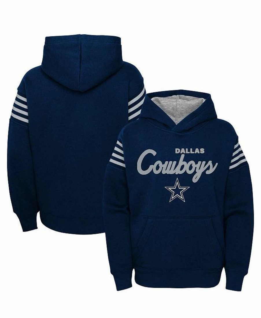 Sports Fan Shop * | Outerstuff Youth Boys Dallas Cowboys The Champ Is Here Pullover Hoodie Navy