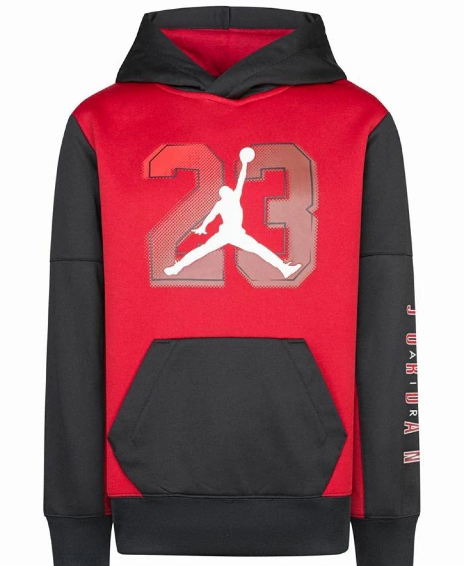 Kids * | Jordan Big Boys Jumpman Big Sport Pullover Hoodie