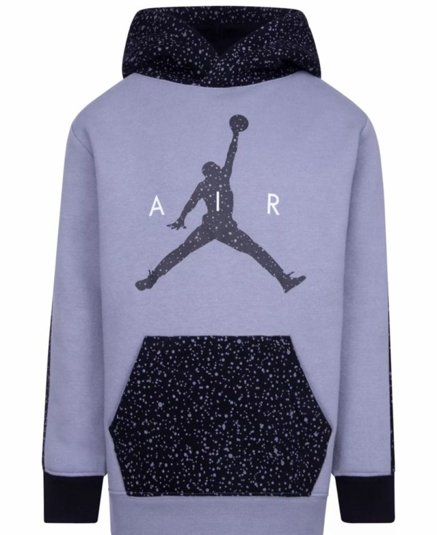 Kids * | Jordan Boys Air Speckled Pullover Hoodie, Created For Macy'S