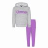 Kids * | Champion Toddler Girls Paint Splatter Graphic Fleece Hoodie And Joggers, 2 Piece Set Oxford Heather, Creative