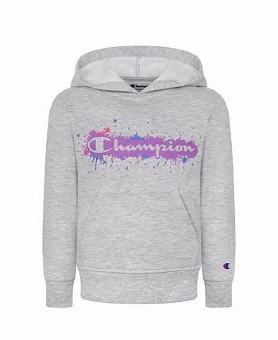 Kids * | Champion Toddler Girls Paint Splatter Graphic Fleece Hoodie And Joggers, 2 Piece Set Oxford Heather, Creative