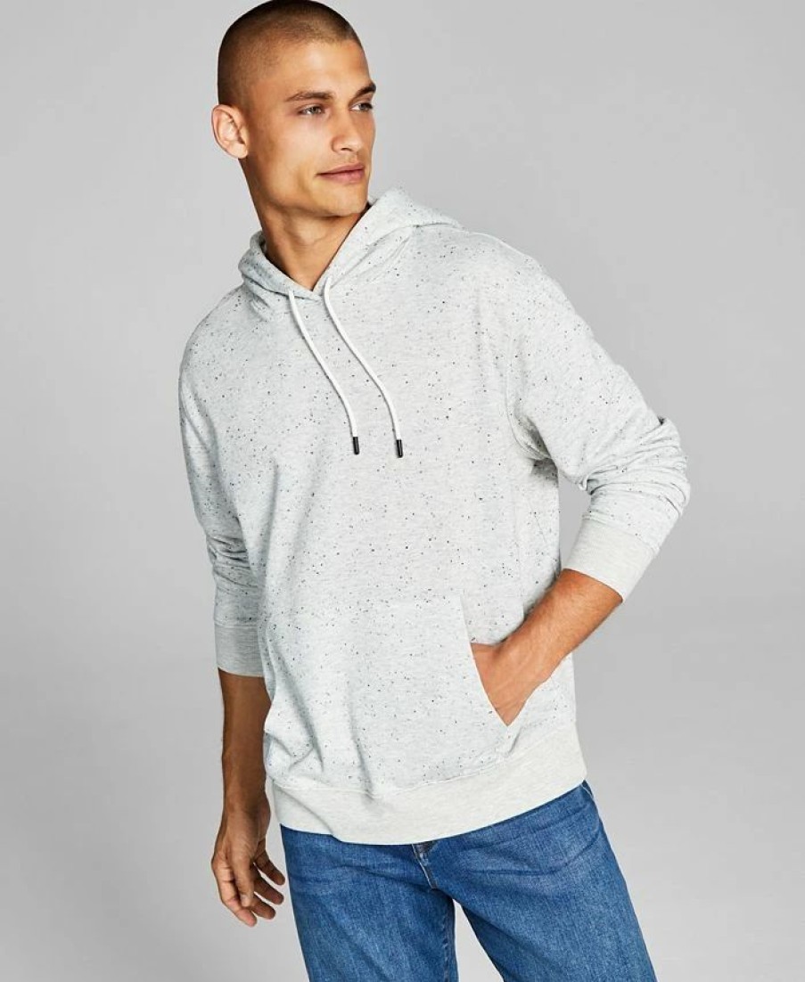 Hoodies & Sweatshirts * | Men'S Oversized-Fit Speckled French Terry Hoodie