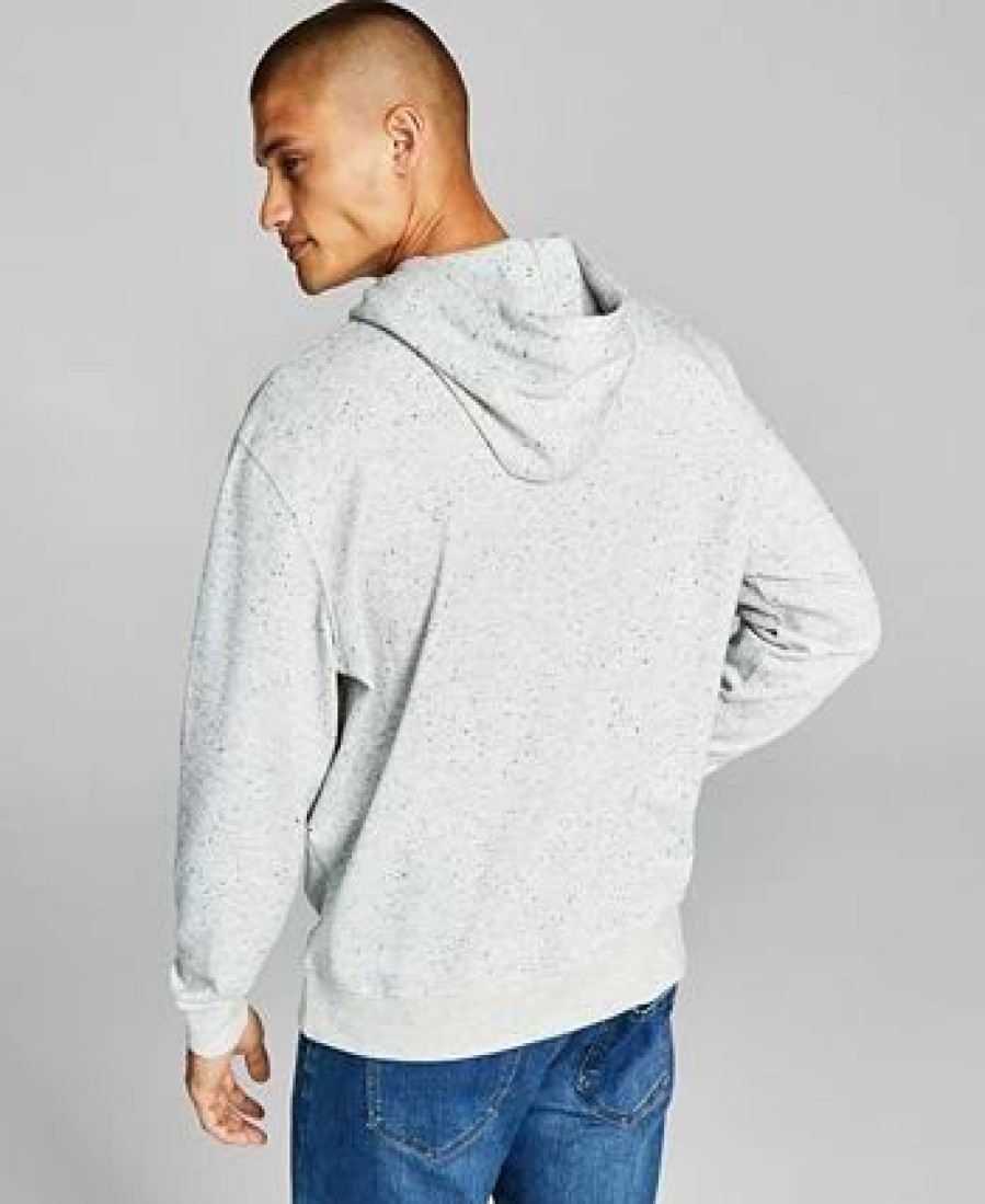 Hoodies & Sweatshirts * | Men'S Oversized-Fit Speckled French Terry Hoodie