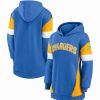 Sports Fan Shop * | Fanatics Women'S Branded Los Angeles Chargers Lock It Down Pullover Hoodie Powder Blue, Gold