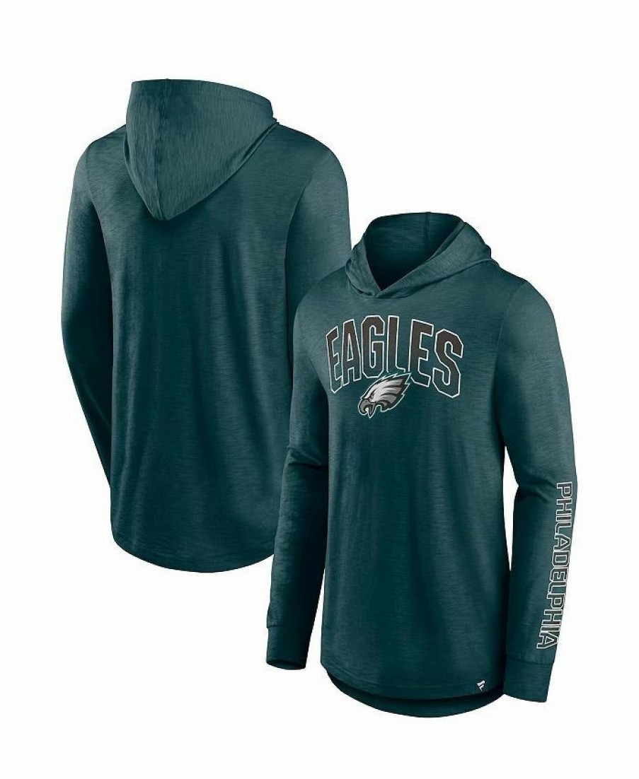 Sports Fan Shop * | Fanatics Men'S Branded Philadelphia Eagles Front Runner Pullover Hoodie Midnight Green