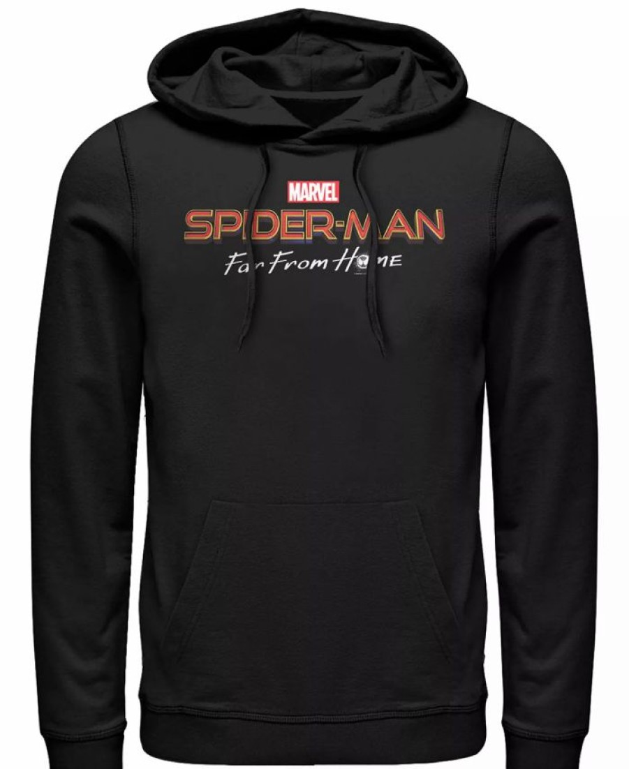 Hoodies & Sweatshirts * | Marvel Men'S Spider-Man Far From Home, Pullover Hoodie Black