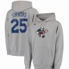 Sports Fan Shop * | Adidas Men'S Ben Simmons Philadelphia 76Ers Name And Number Pullover Hoodie Heathered Gray