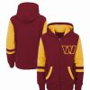 Sports Fan Shop * | Outerstuff Youth Boys Washington Commanders Logo Stadium Full-Zip Hoodie Burgundy