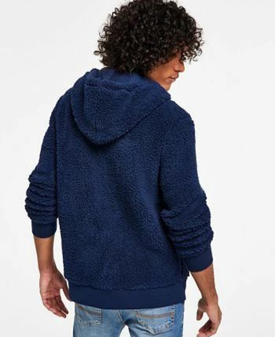 Hoodies & Sweatshirts * | Men'S Regular-Fit Full-Zip Sherpa Hoodie, Created For Macy'S