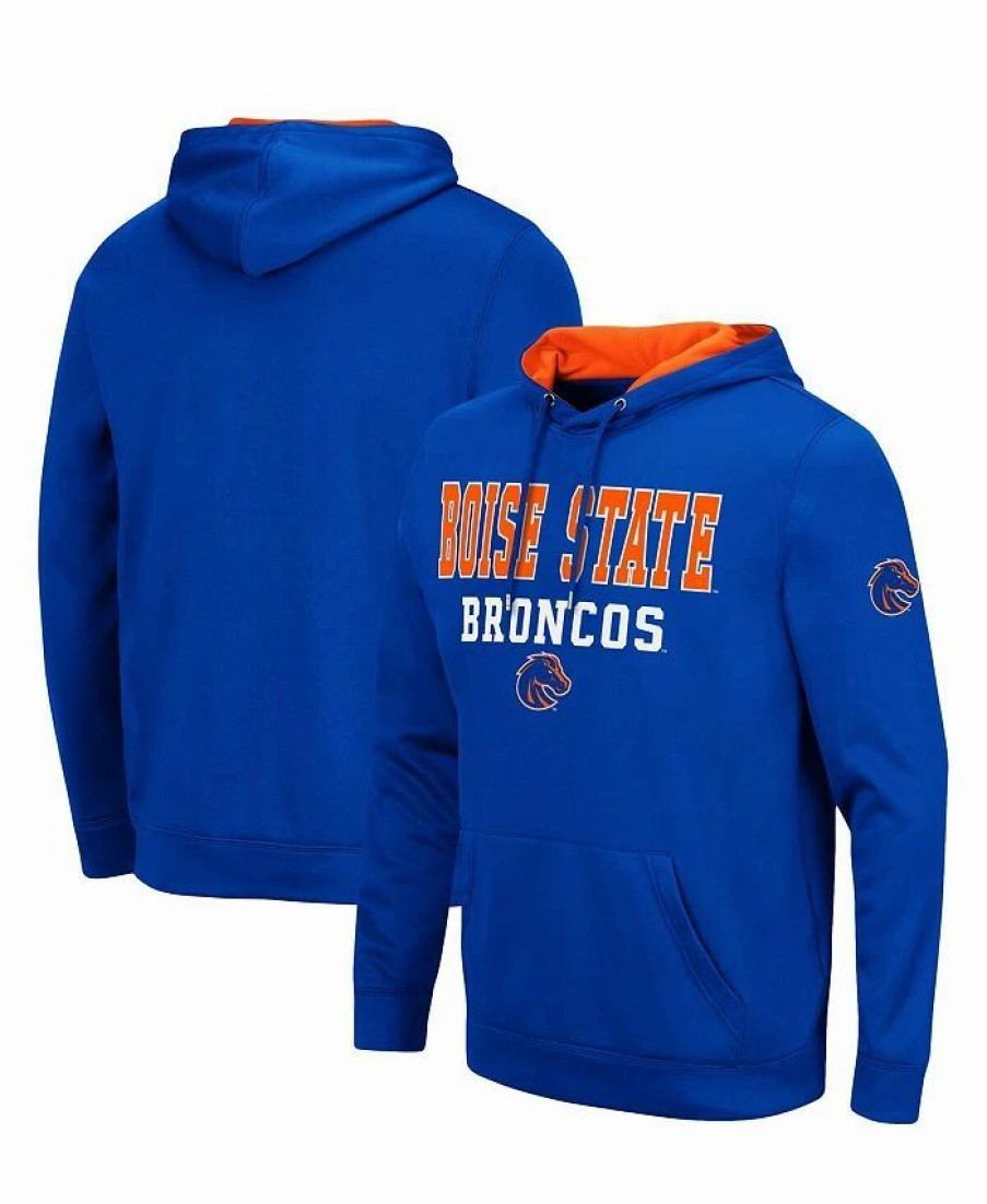 Sports Fan Shop * | Men'S Boise State Broncos Sunrise Pullover Hoodie Royal